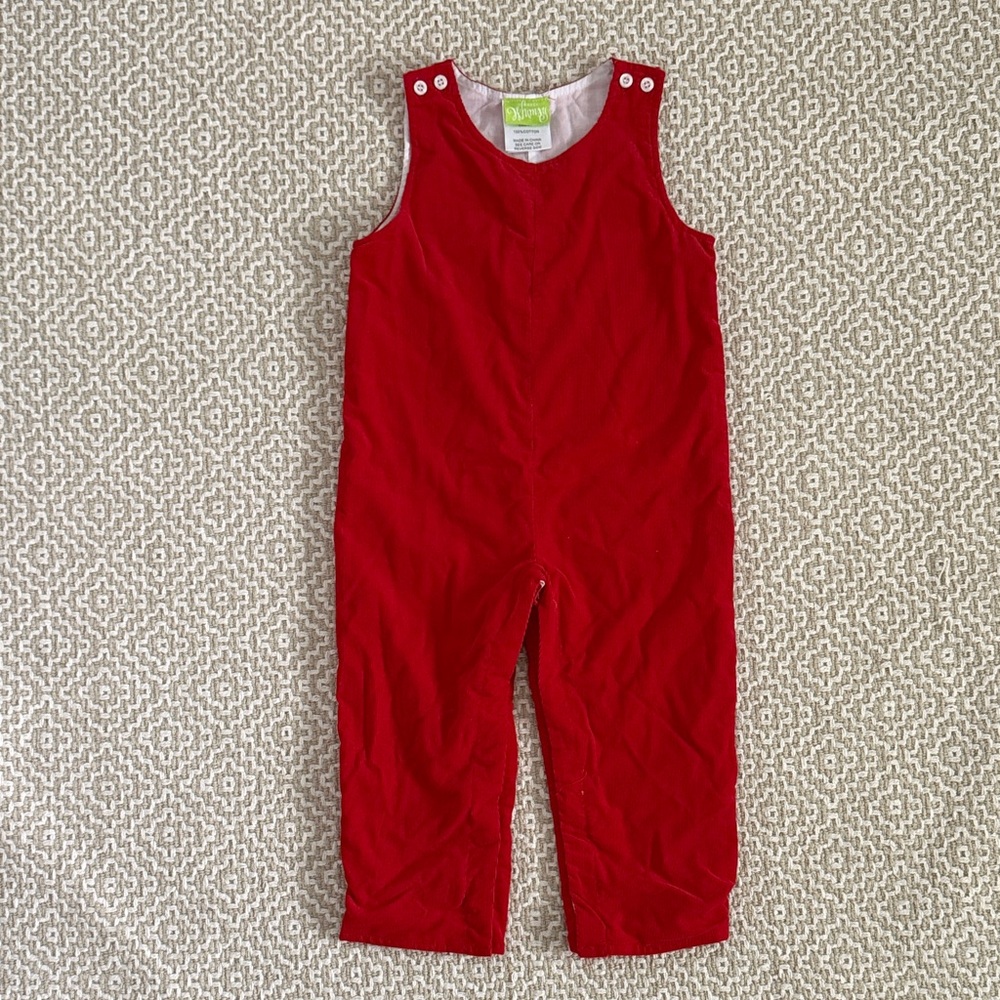 Classic Whimsy Red Corduroy Kids Jon Jon